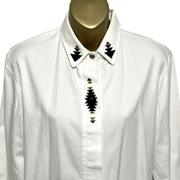 Roughrider Circle T Western Shirt Top Size S Line Dancing Vest M Vtg Made USA - Picture 7 of 14